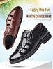 Men's 2025 Summer Closed-Toe Leather Sandals – Breathable, Hollowed Design, Perfect for Elderly Dads
