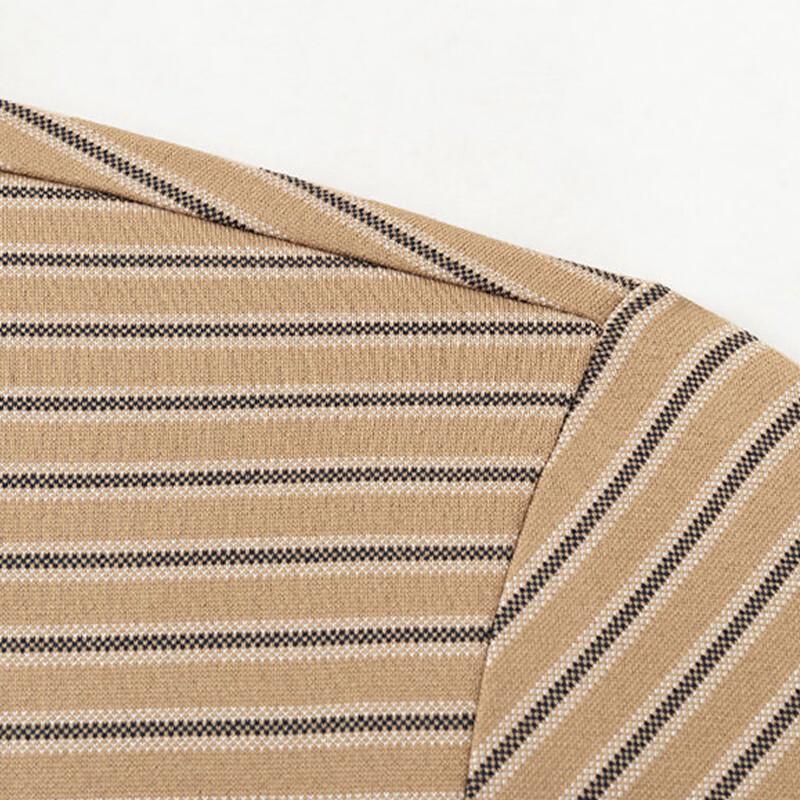 Pierre Cardin Men's Striped Business Casual Long-Sleeve Polo