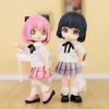 OB11 Doll Uniform Tie Shirt JK Striped Skirt Clothes School uniform, Student Set, JK Uniform, 12 points, BJD Clothing 1/12