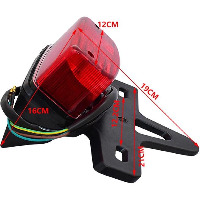 Motorbike Tail Light Motorcycle Tail Lamp for Ho&nda for Jialing for Zongsheng JH125L ZS125GY ZS200 JH150L Dirtbike Motocross Rear Brake Stop Warning