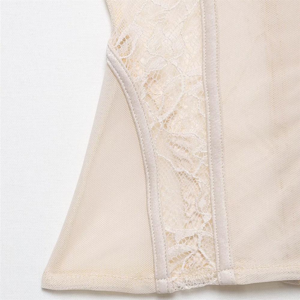 2025 Spring/Summer Women's Sexy Lace V-Neck Backless Slim-Fit Camisole