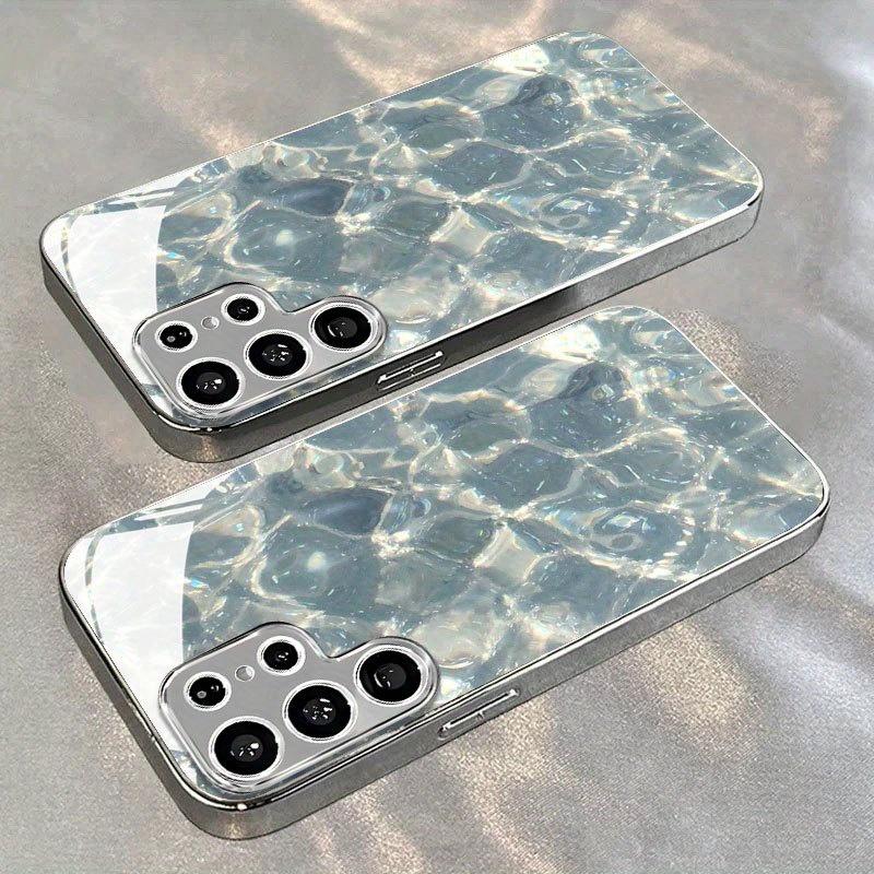Easy Transparent Water Splash Pattern Phone Case for Samsung Galaxy S26 S25 S24 S23 S22 S21 and Other Models