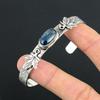 Natural Kyanite Gemstone Bangle Adjustable 925 Sterling Silver Indian Jewelry
