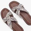 Fashion Cross Tied Open Toe Women Slippers Fashion Concise Satin Non-slip Roman Shoes Summer Casual Comfortable Flat Vacation Beach Shoe