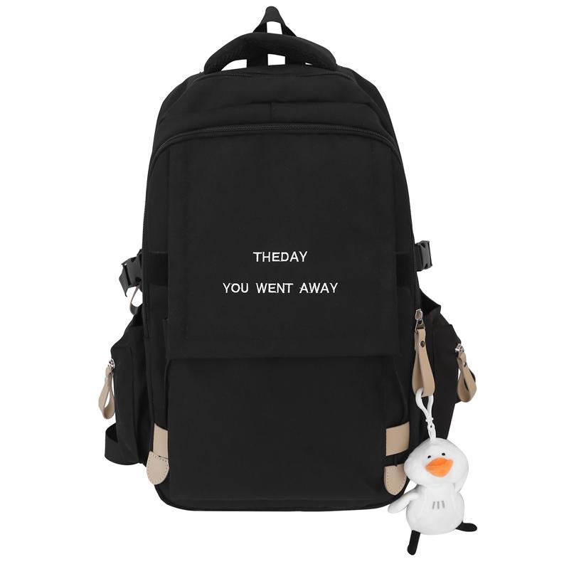 

Рюкзак для учащихся старших классов средней школы большой вместимости чёрный