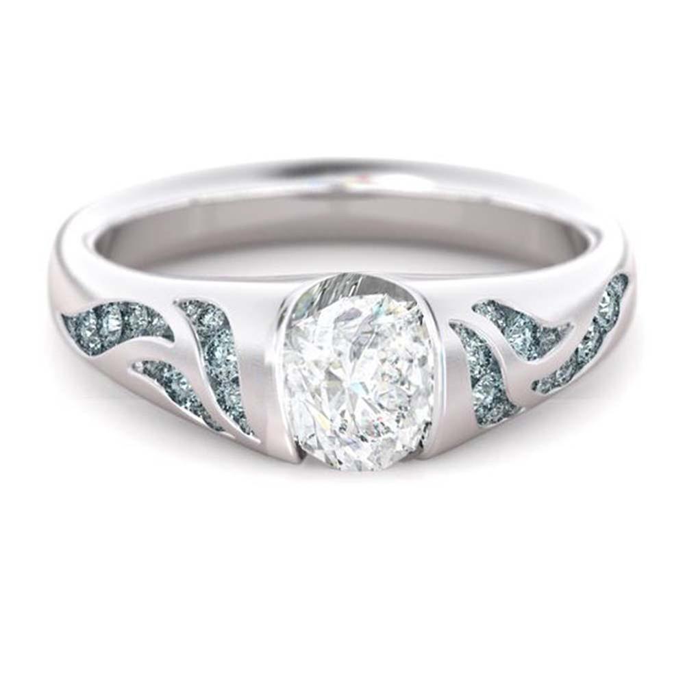 Gold-Plated Stainless Steel Ring For Women Fashion Trend Zircon Finger Ring Female Engagement