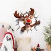 3D Christmas Reindeer Wall Sticker - Festive Home Decoration