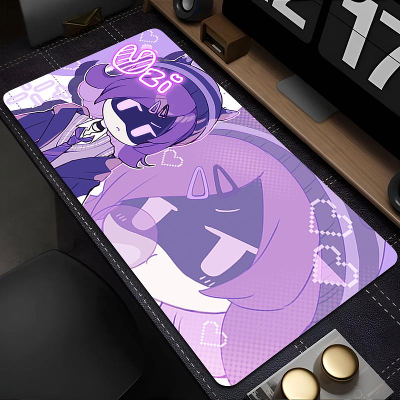 Gaming Mouse PadDesk Mat Antislip Stitched Edges Red Mechanical Armor Cross Anime Print Keyboard Pad for Gamer Home Office
