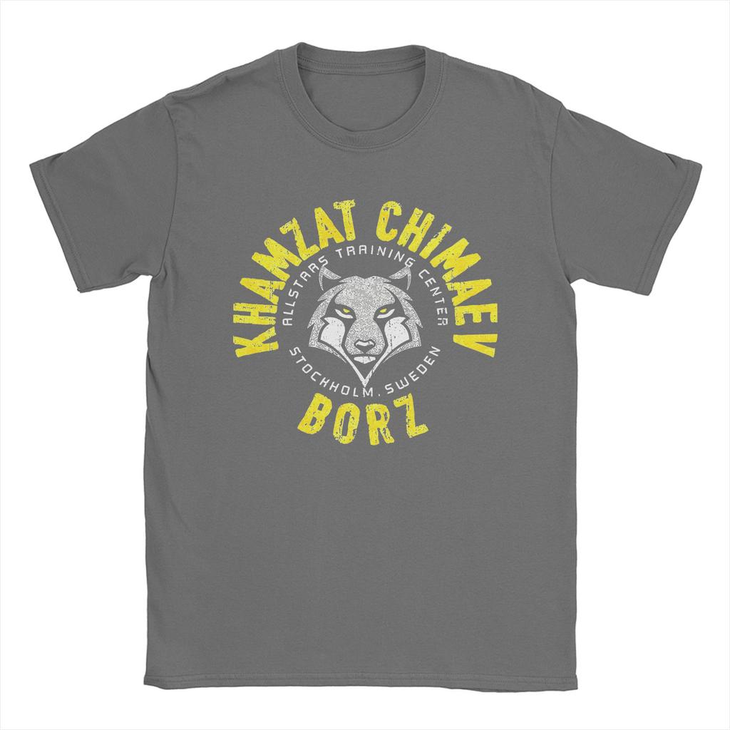 Hipster Wolf König Khamzat Chimaev Kampf-T-Shirts Herren Baumwoll-T-Shirt Tschetschenien Boxen Kurzarm T-Shirt 5XL Merchandise