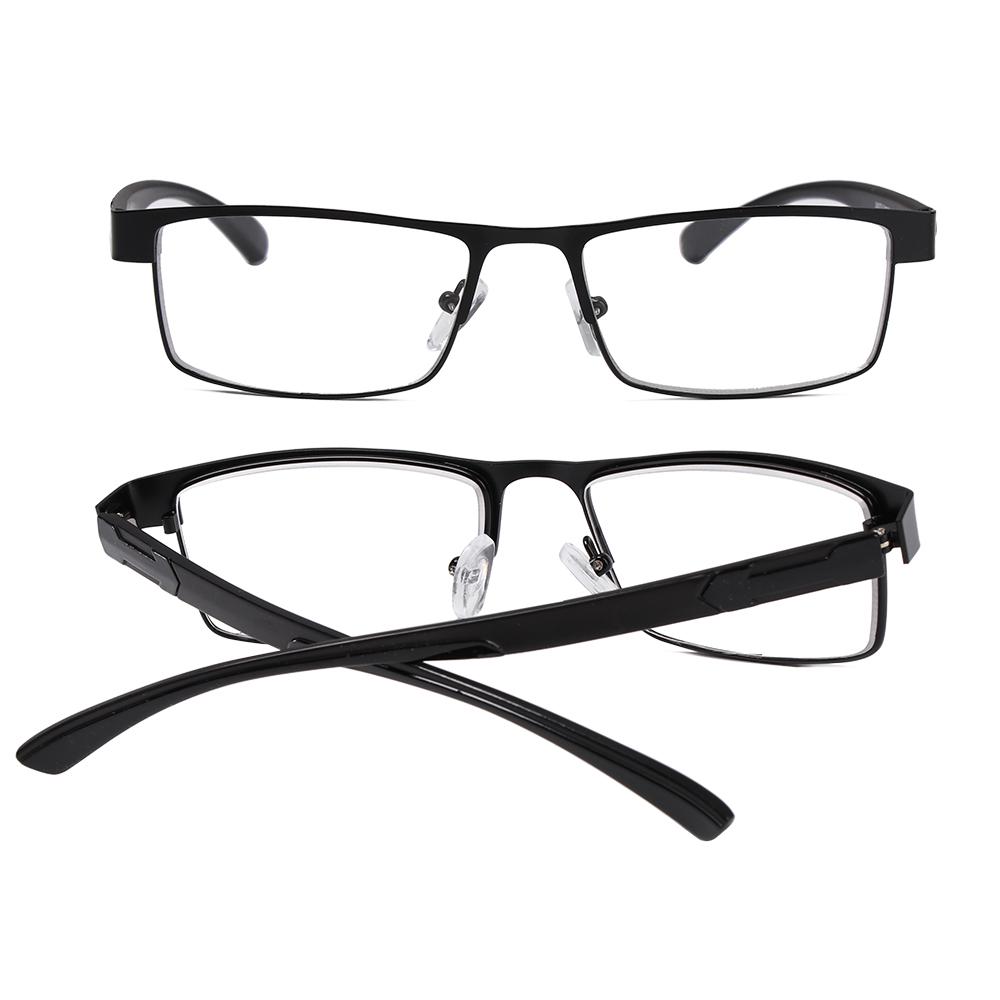 High Quality Men Titanium Alloy Reading Glasses Ultra Light Resin Hyperopia Prescription Eyeglasses Business Glasses +100~+400