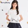 BARRY BANNY Girls' Double-Sided Breathable Short Sleeve T-Shirt