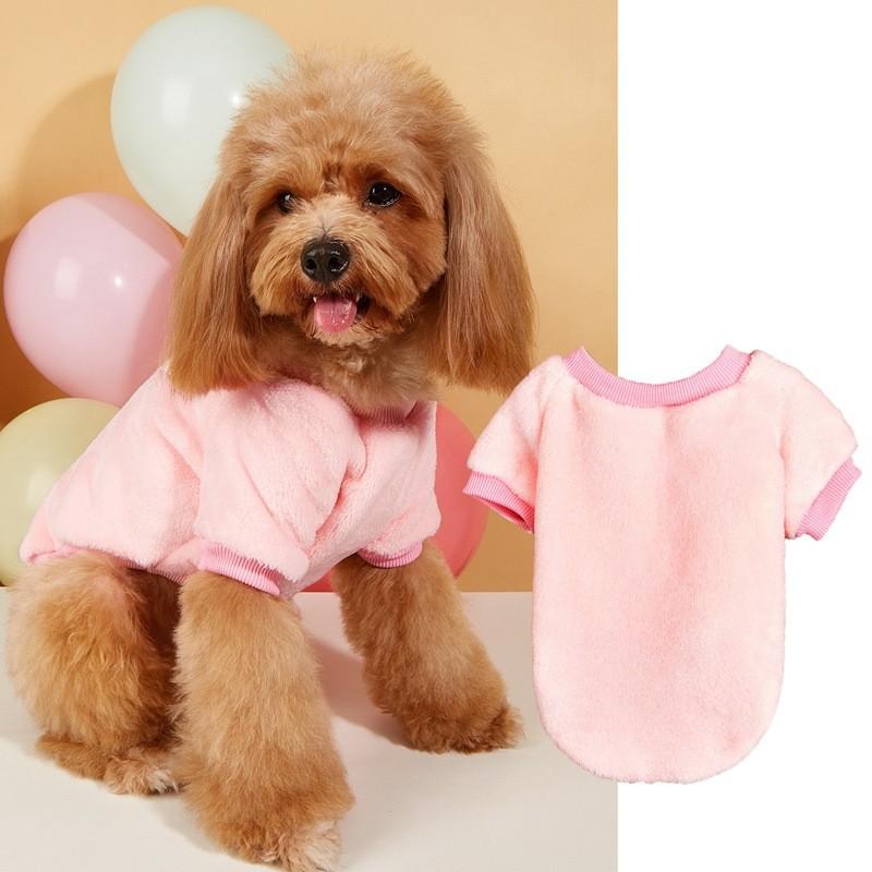 Soft Fleece Dog Shirt Comfortable Pullover Pet Apparel Lightweight Classic Crewneck Design for Small Dogs Puppies