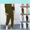 Damen Trainingsanzug Set Mit Einfarbigem Hoodie Und Hose Bequeme Loungewear Für Den Täglichen Gebrauch