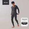 2025 Men's Slim-Fit Warm Thin Cotton Underwear Set - Class A Brushed Baby Cotton for Autumn