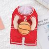 Hunde-Basketball-Kostüm mit Ball, Hunde-Basketballspieler-Kleidung, Haustier-Outfit, Halloween-Hundebekleidung für Partys, Alltagskleidung