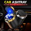 With Lid Car Ashtray LED Blue Light Auto Ashtray Modern Automotive Supplies  Car Interior