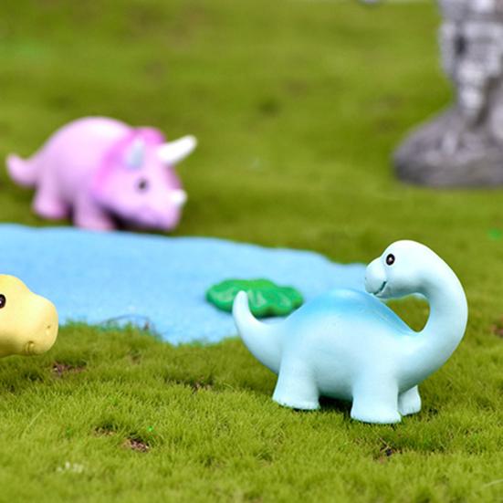 Layout Props Dinosaur Figurine Exquisite Workmanship Resin Micro Landscape Cheerful Dinosaur Decoration for Desktop