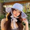 Ribbon Summer Sun Hat Lace Bucket Hat Portable Sunshade Hat  Outdoor