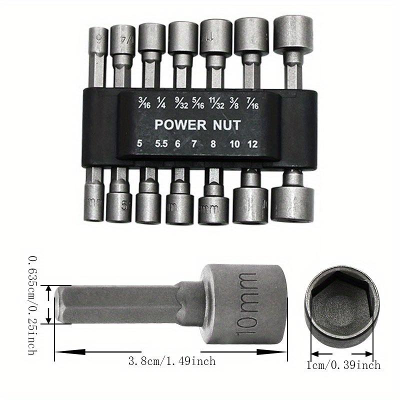 14PCS Hexagon Socket Wrench Screw Socket Wrench Set Electric Handle Tool Adapter