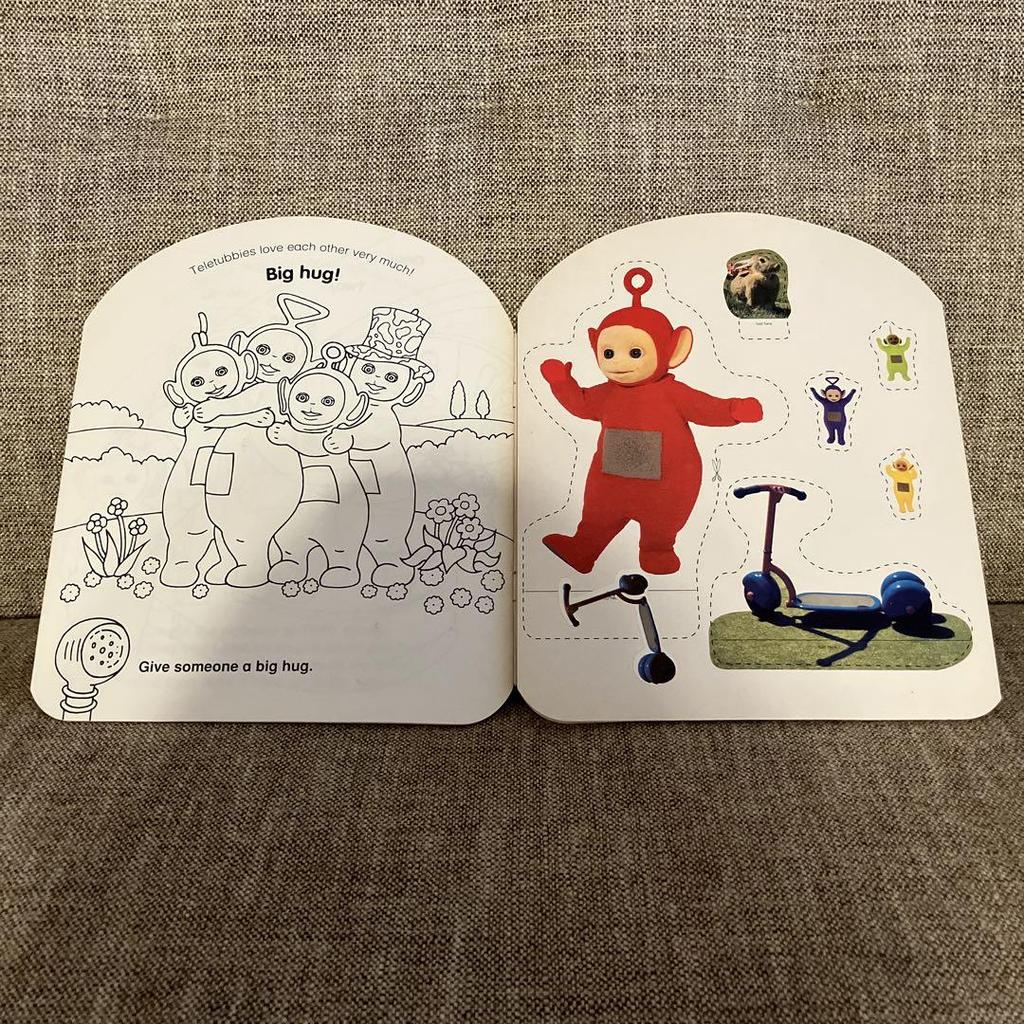 [USED] Teletubbies, Foreign Books, 2 PO Picture Books, 1 Coloring Book, Rare
