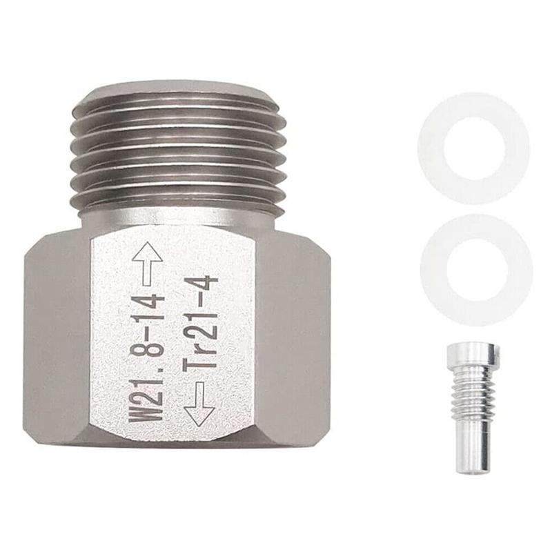 Cylinder Refill Adapter T21-4 To W21.8-14 Aluminium Gas Cylinder Adapter For Coarse Trapezoidal Thread Cylinders Pneumatic Parts