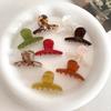French Woman Exquisite Version Gold Label Small Acetate Hair Claws Barrettes Lady Trendy Side Clips Girls Hair Accessories