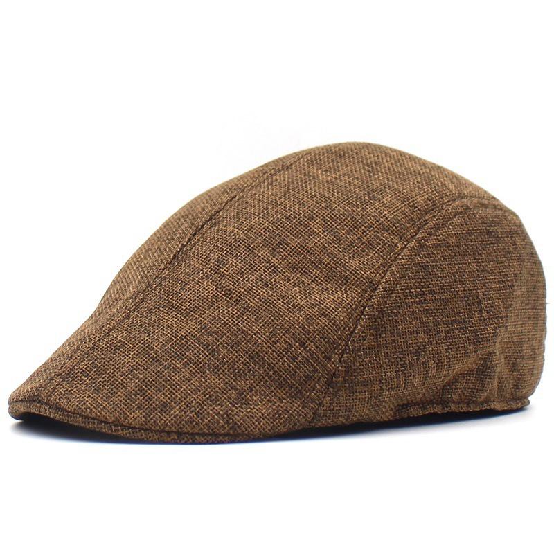 Solid Color Breathable Unisex Short Brim Beret Spring Summer Unisex Dad Hat Peaked Cap