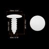 uxcell Bolt Rivet Fasteners 5mm Hole Diameter Plastic Rivet Trim Panel Fixing Clips White for Car 40pcs