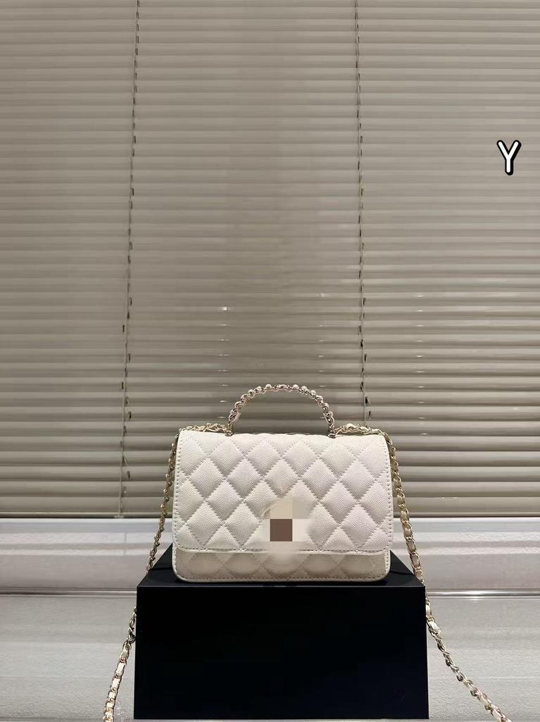 Fashionable chain bags for women, new diamond pattern handheld, small square bag, single shoulder crossbody bag wholesale