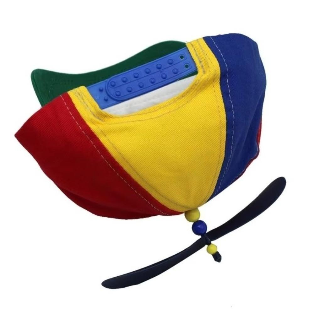Cotton Bamboo Dragonfly Cap Detachable Colorful Helicopter Spiral Hat  Spring Summer
