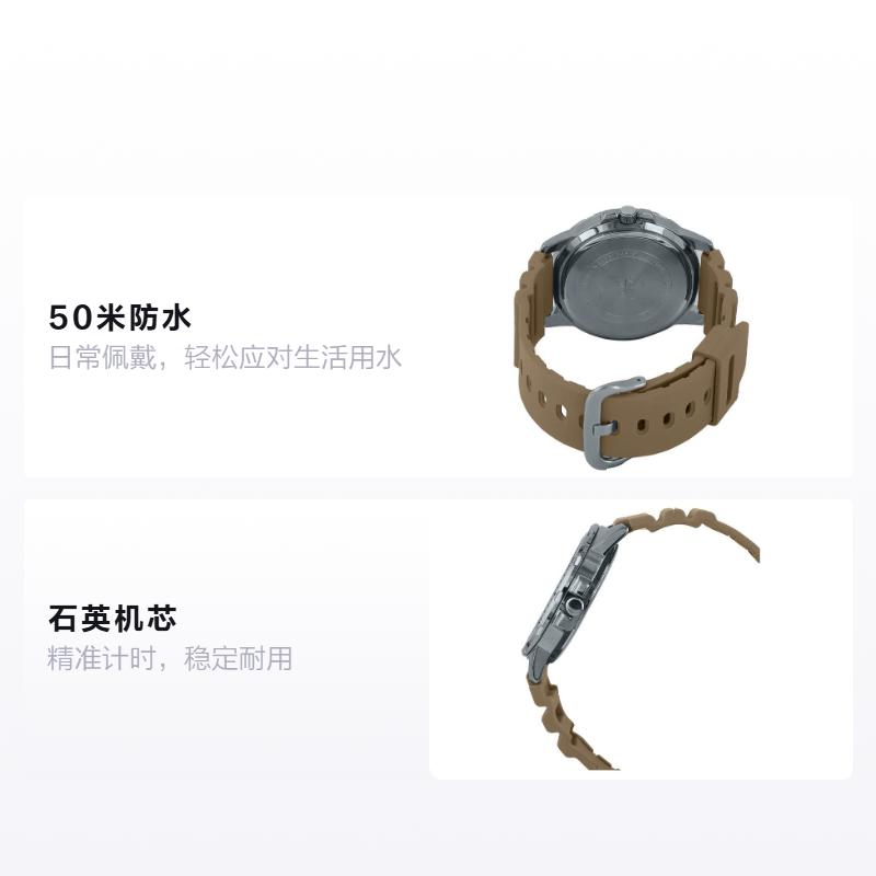 Casio 50 Meter wasserdicht Quarzwerk Harzarmband Japanische und Koreanische Uhr Herrenuhr Schwarzes Zifferblatt MTP-VD01-5EV