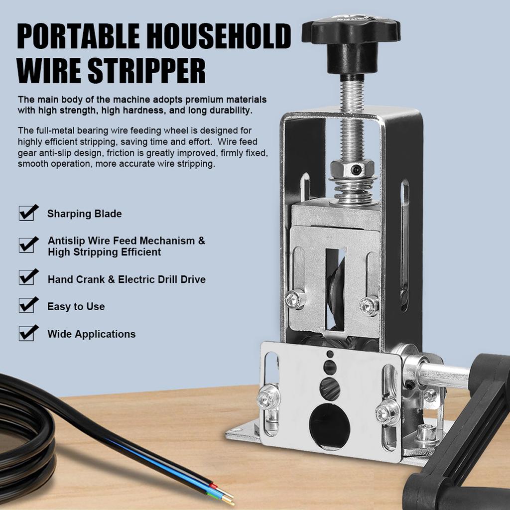 Dispozitiv de dezlipire portabil de uz casnic Instrument manual de dezlipire cablu 125 mm Mașină electrică de decojit