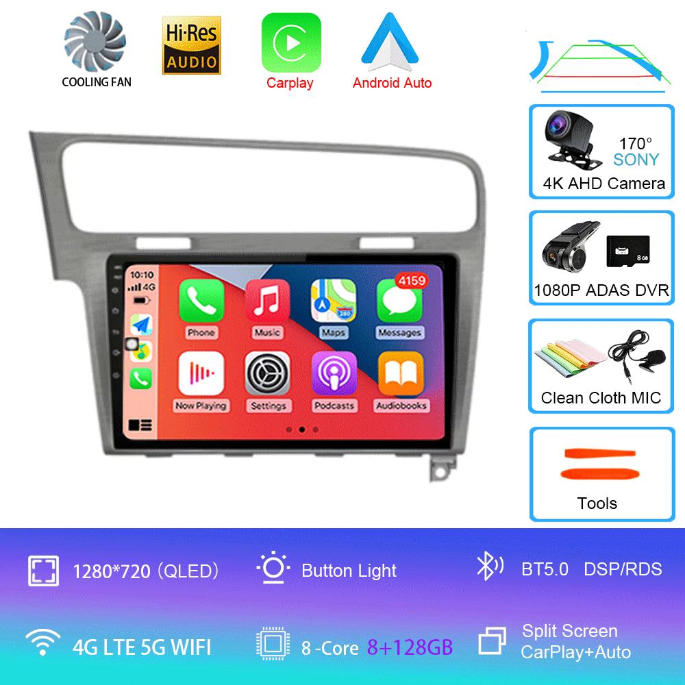 Car Radio Android 14 For Volkswagen VW Golf 7 MK7 GTI 2013-2020 Carplay HD Multimedia Auto Qualcomm GPS Stereo Video Player 2din