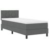 VidaXL Lit à ressorts avec Matelas &amp; LED Gris foncé 80x200 cm Tissu 3342241