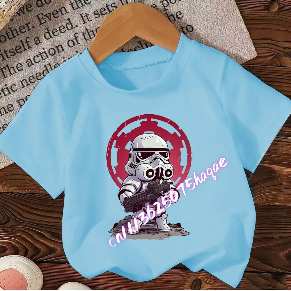Boys and Girls Children's Pattern T-shirt, Casual, Comfortable, and Breathable Clothing