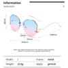 Fashion Rimless Sunglasses Vintage Sun Glasses Women Brand Travel Gradient Sun Glasses Luxury Eyewear