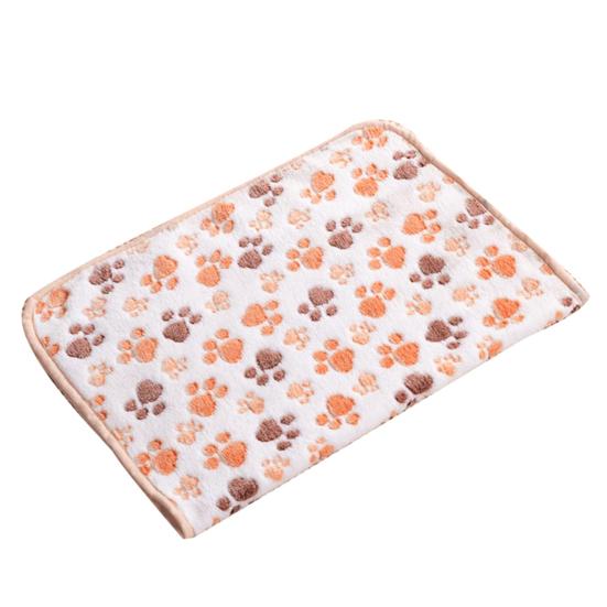 Pet Cat Kitten Dog Puppy Winter Blanket Warm Beds Mat Cover Soft Fleece Paw Print