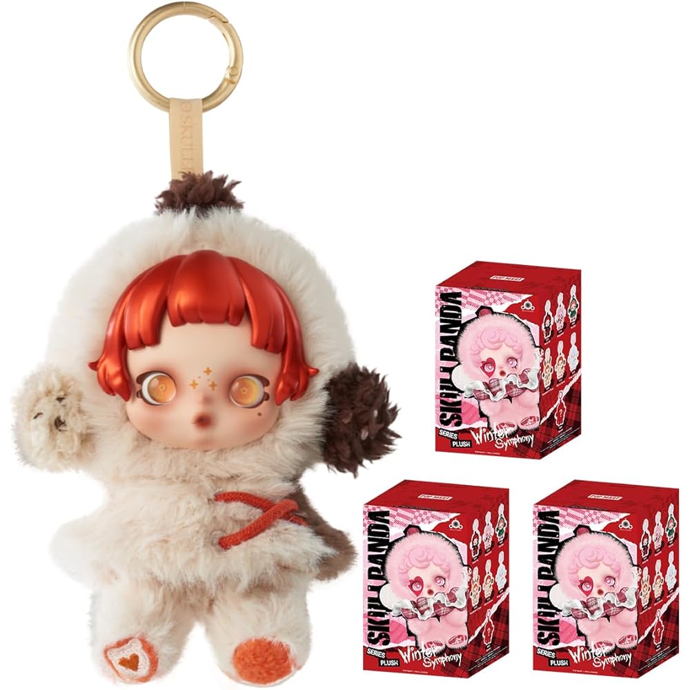

Pop Mart Skullpanda Winter Symphony Plush Pendant Assortment Box 6 Pieces PVC Toy Figure
