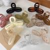 New Bow Sweet Acrylic Hair Claw Shark Clips Solid Color Grab Clip for Women Girls Elegant Hairpins Fashion Hair Accessories