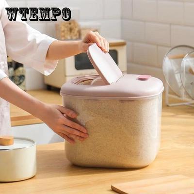 Flip-top Insect Proof Rice Bucket Big Capacity Moisture-proof Sealed Grain Storage Box Rice Tank Cereal Storage Container Food Dispenser Flour Jar