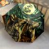 Wolfsmuster, automatisch faltbarer Regenschirm, tragbares und faltbares Design, 8 Rippen, ein Weihnachts- oder Geburtstagsgeschenk.