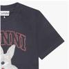 Ganni Women S ShorT Sleeve T ShirT Bunny Logo A1050061 252