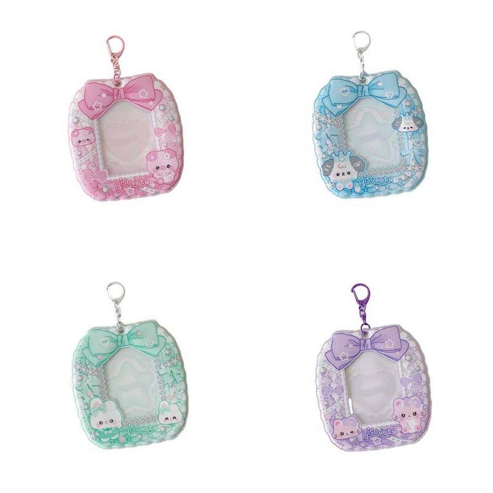 Keychain Pendant ID Photo Photocard Frame Idol Card Display Protector  Student Friends