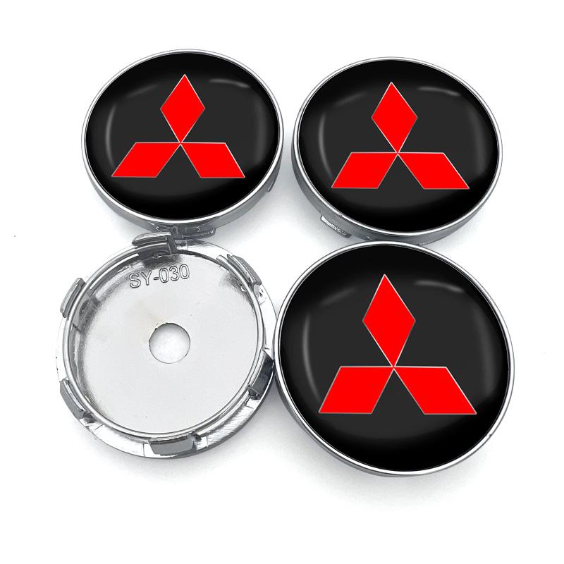 4pcs 60mm Car Wheel Center Hub Cap Rim Cover Emblem Stickers For Mitsubishi Outlander Lancer 10 ASX RALLIART Eclipse L200 Pajero