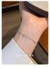Cui Yan S925 Sterling Silver Korean Style Round Diamond Bracelet - Elegant Women's Versatile Jewelry