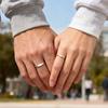 Silver Gold Color Couple Rings Stainless Steel Engagement Wedding Bands Jewelry Gifts Never Fade