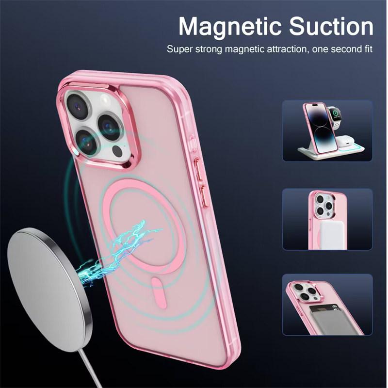 Luxury Premium Quality Electroplated Magnetic Case for iPhone 15 Pro Max 14 13 12 11 Pro 13 Mini 14 Plus Fall Protection Cases