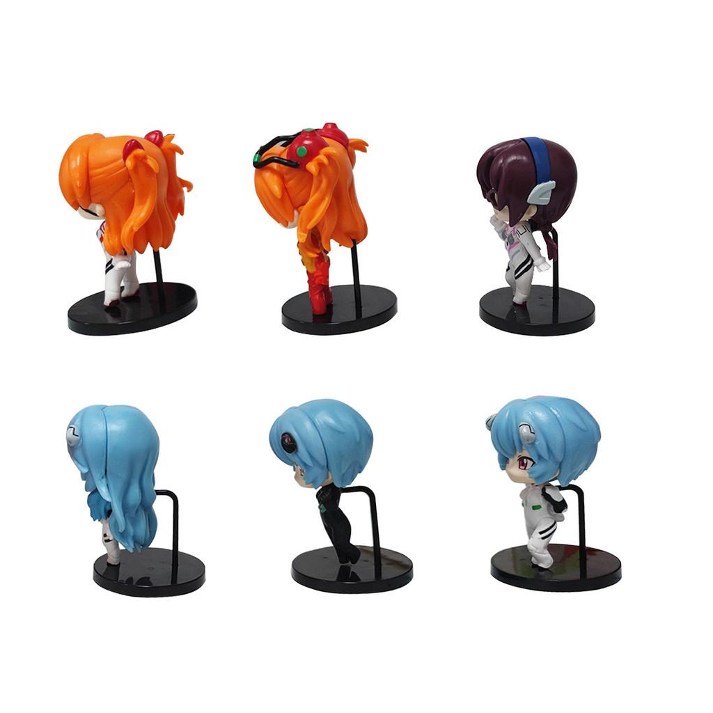 New Century Evangelion Anime Girl Figure Set Pvc Collectible Toy For Cake Decor