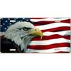 American Eagle Metal Sign, US Flag Background, Patriotic Wall Decor, 30x15 Cm