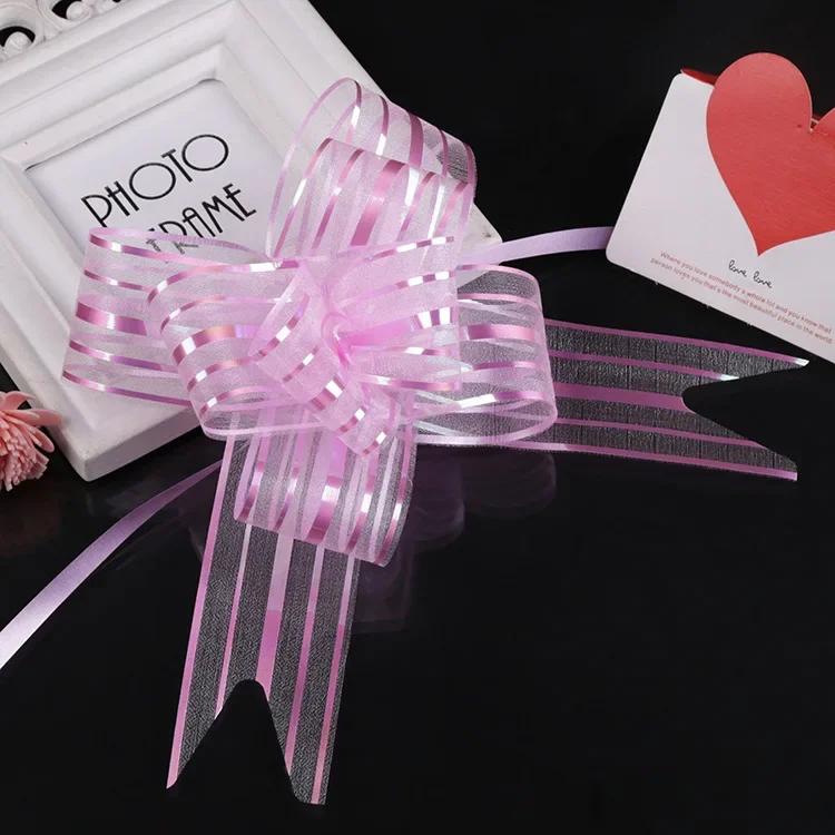 

10 шт. Ленты для цветов Органза Лента-бант для завязывания подарков Аксессуары для конфетных коробок Свадебный декор для машины Рождественские принадлежности для декора